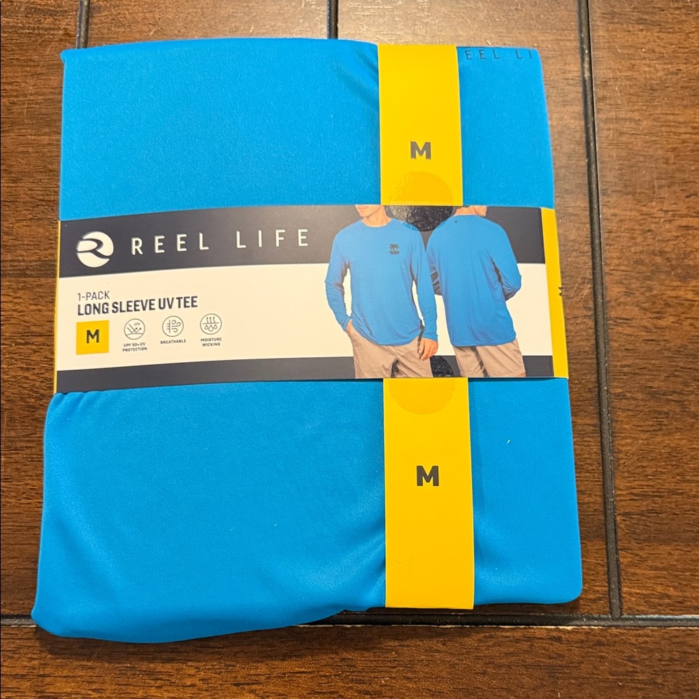 Reel Life Men's Blue Long Sleeve UV Tee